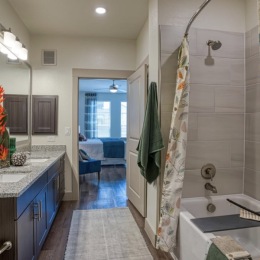 bath area with modern fixtures