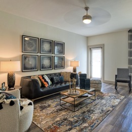 living area with easy access to other rooms